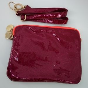 Deux Lux Vegan Pink Glitter Patent Leather Tablet IPad Electronic Padded Carrier